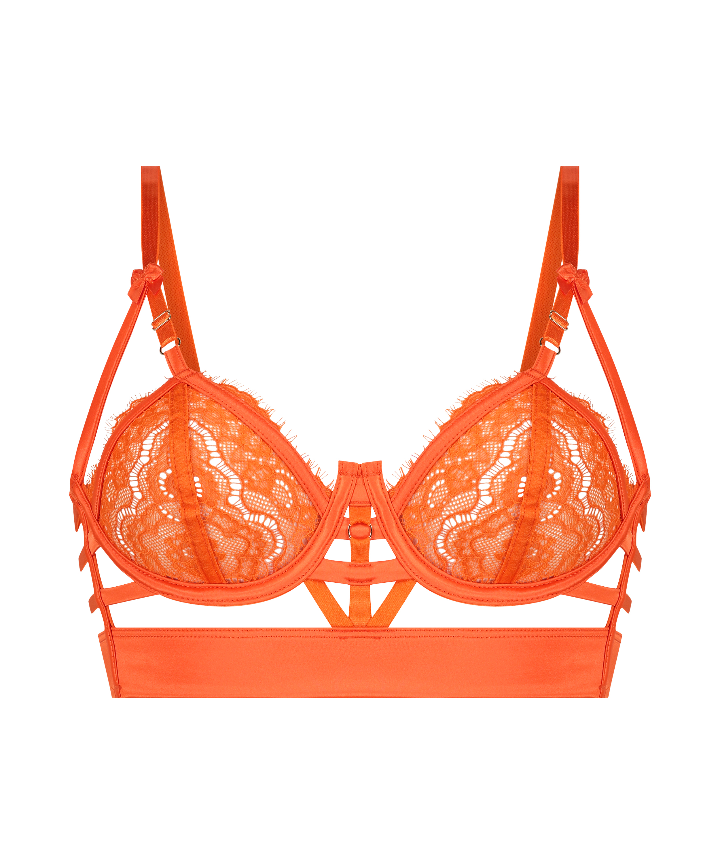 Soutien-gorge à armatures non-préformé longline Mitzy, Orange, main