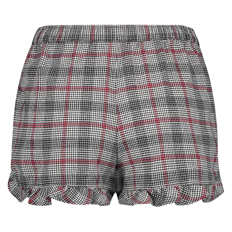 Pyjamashorts Twill Check, Grau