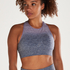 Soutien-gorge de sport HKMX Highneck Level 2 ombre, Bleu