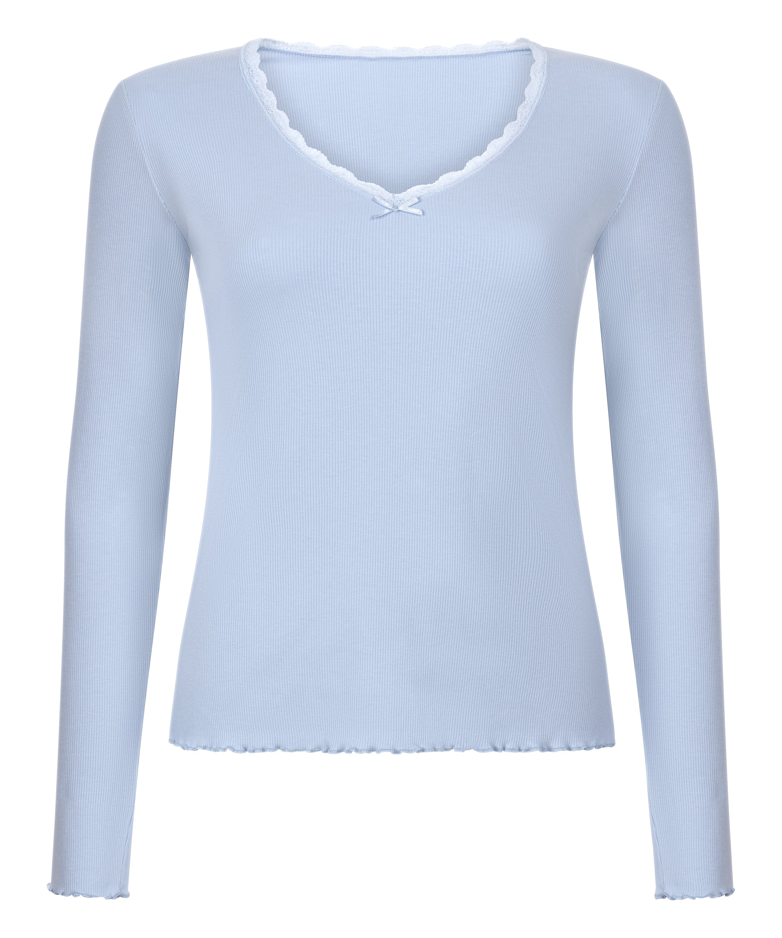 Geripptes Jersey-Top, Blau, main