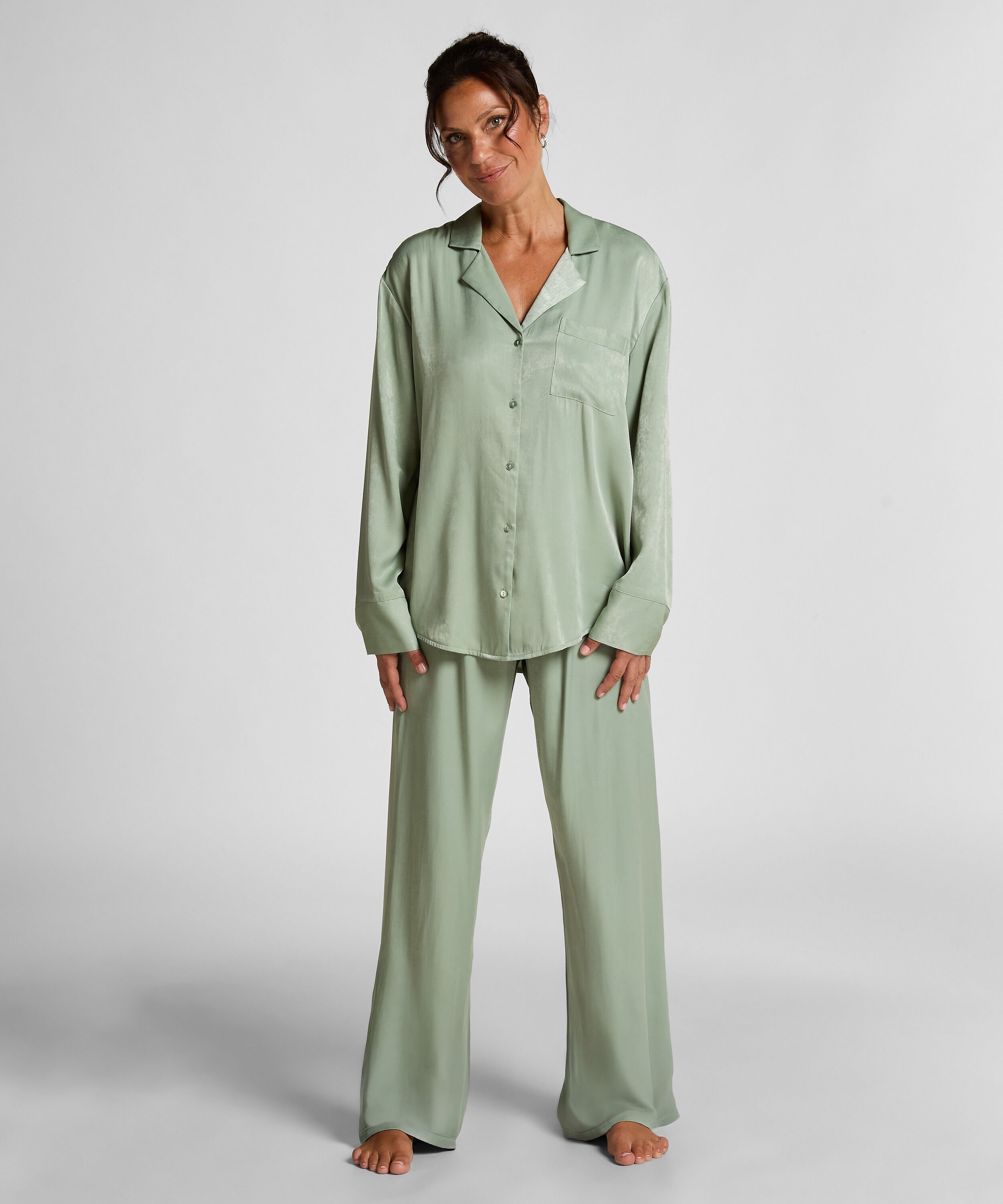 Pantalon Satin, Vert