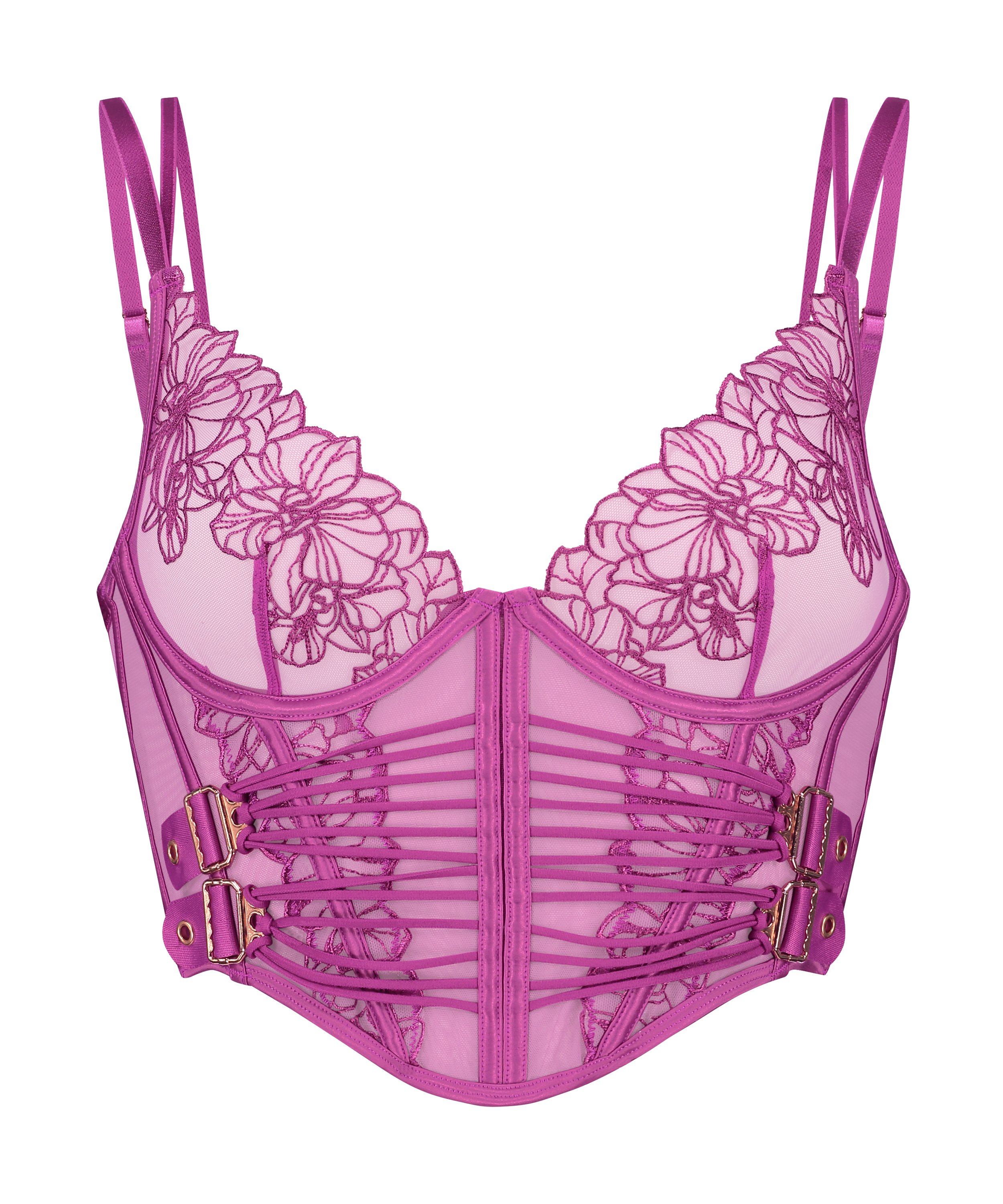 Bustier Constance non rembourré à armature, Violet, main