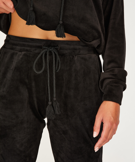 Pantalon de jogging Velours, Noir
