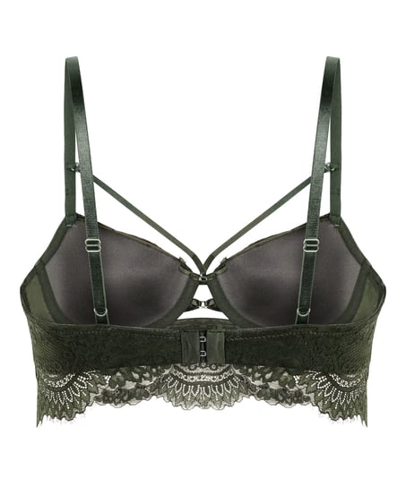 Soutien-gorge à armatures rembourré longline Amara, Vert