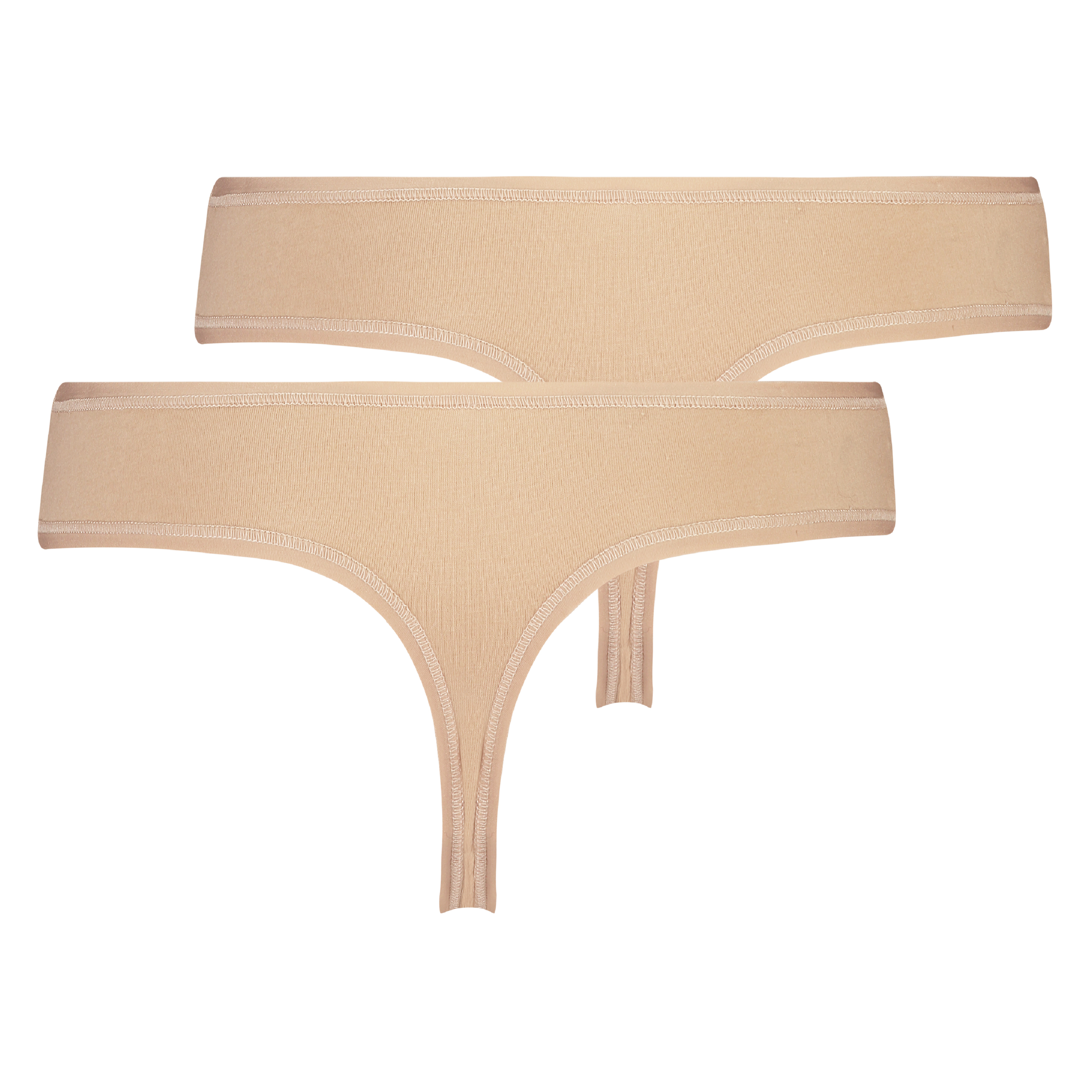 Lot de 2 string Kim Cotton, Beige, main