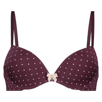 Soutien-gorge &agrave; armatures pr&eacute;form&eacute; Plunge, Rouge