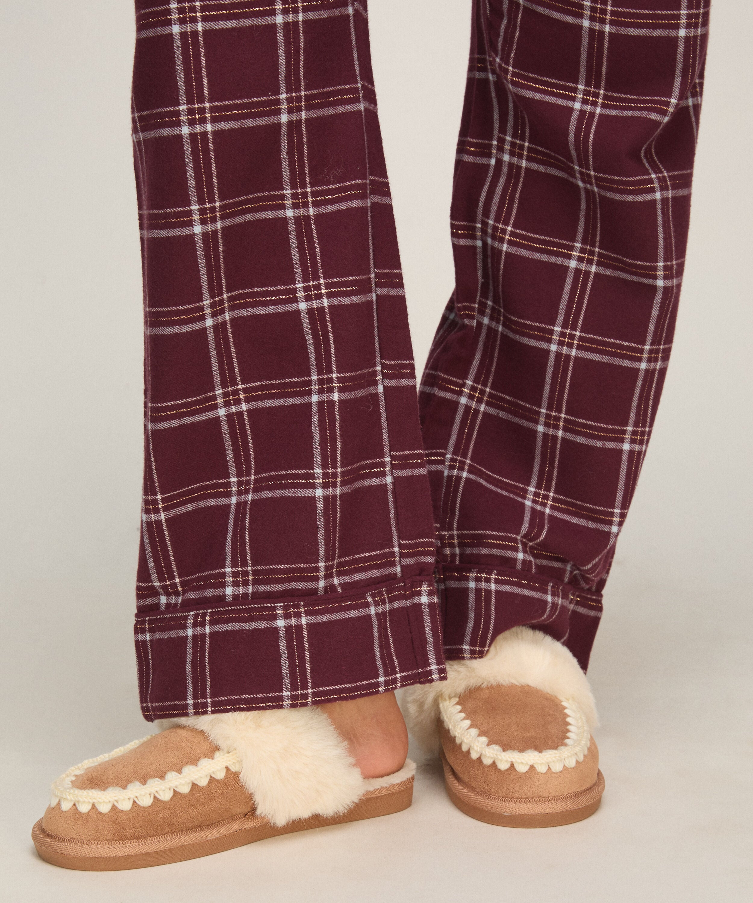 Chaussons Faux Suede Stitching