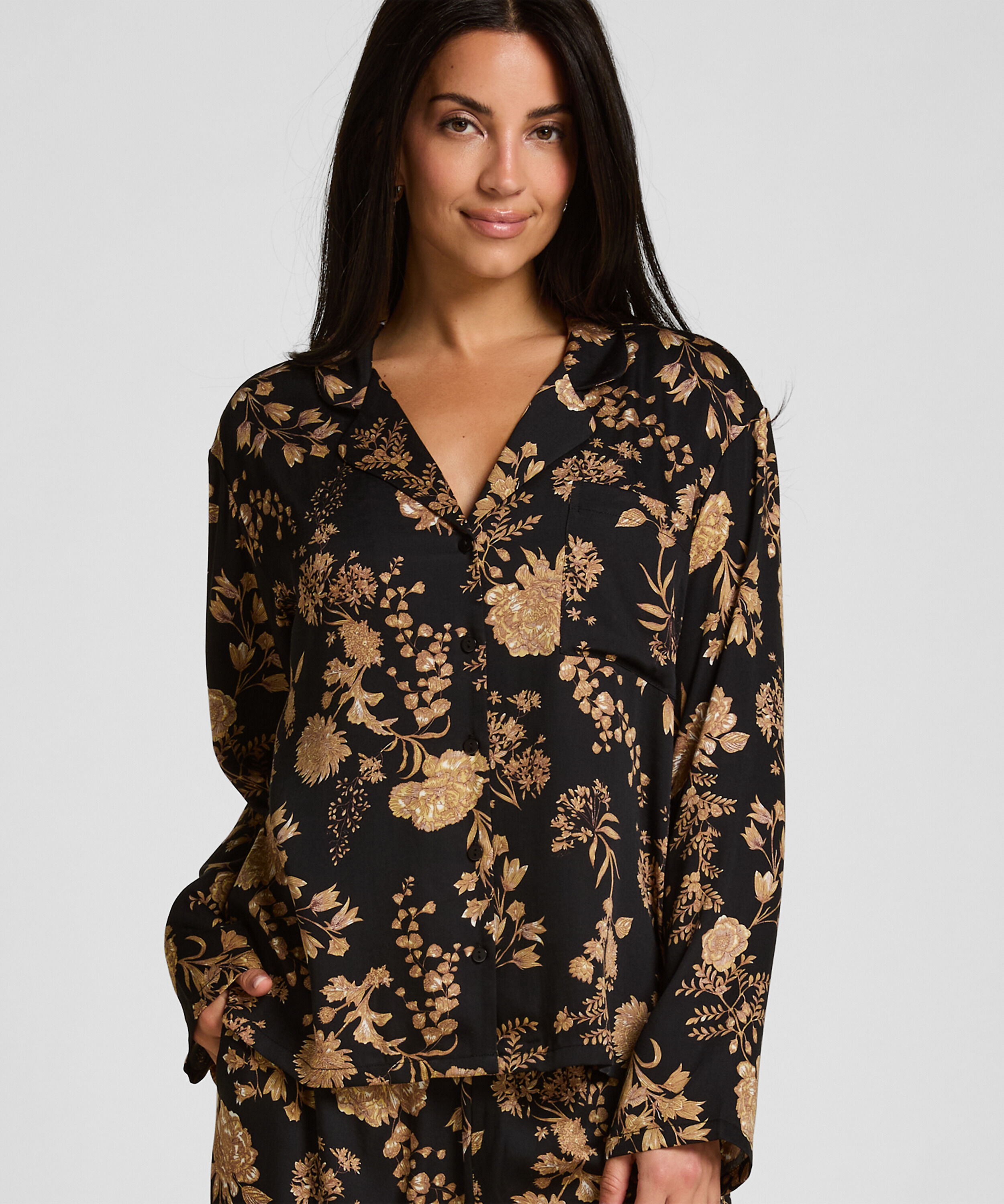 Pyjama Jacke Woven Print