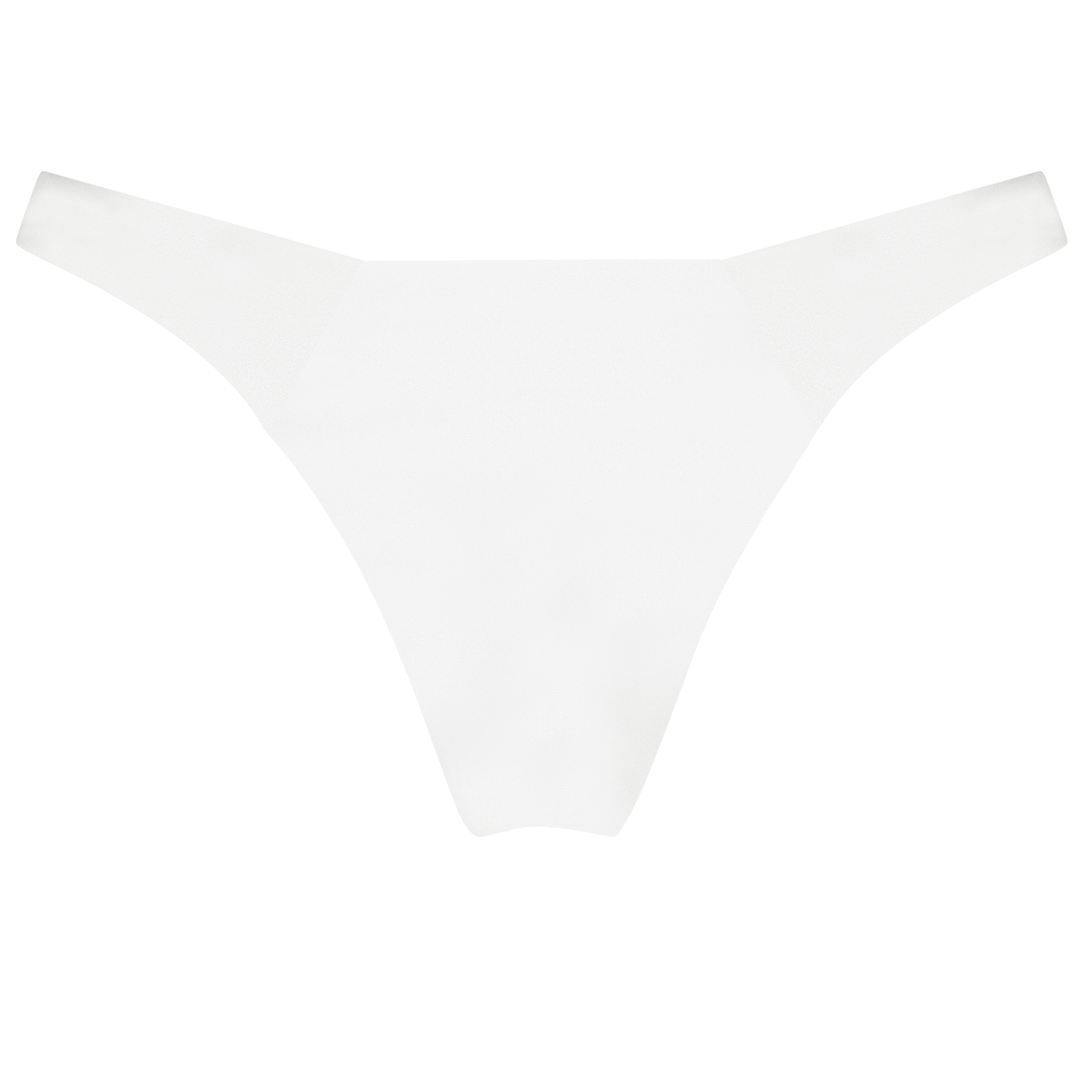 Slip de bikini échancré Lola, Blanc, main