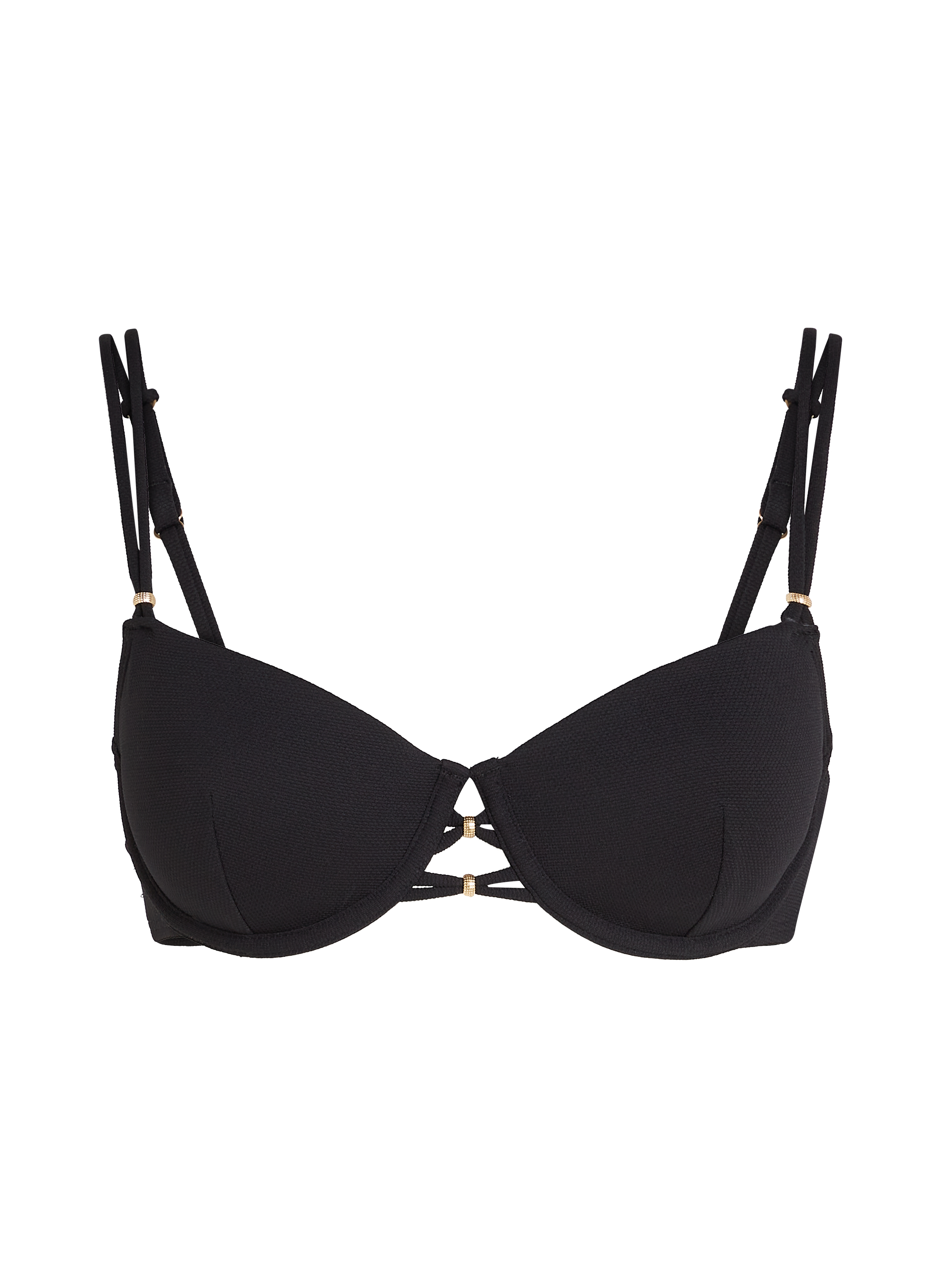 Haut de bikini Holbox, Noir, main