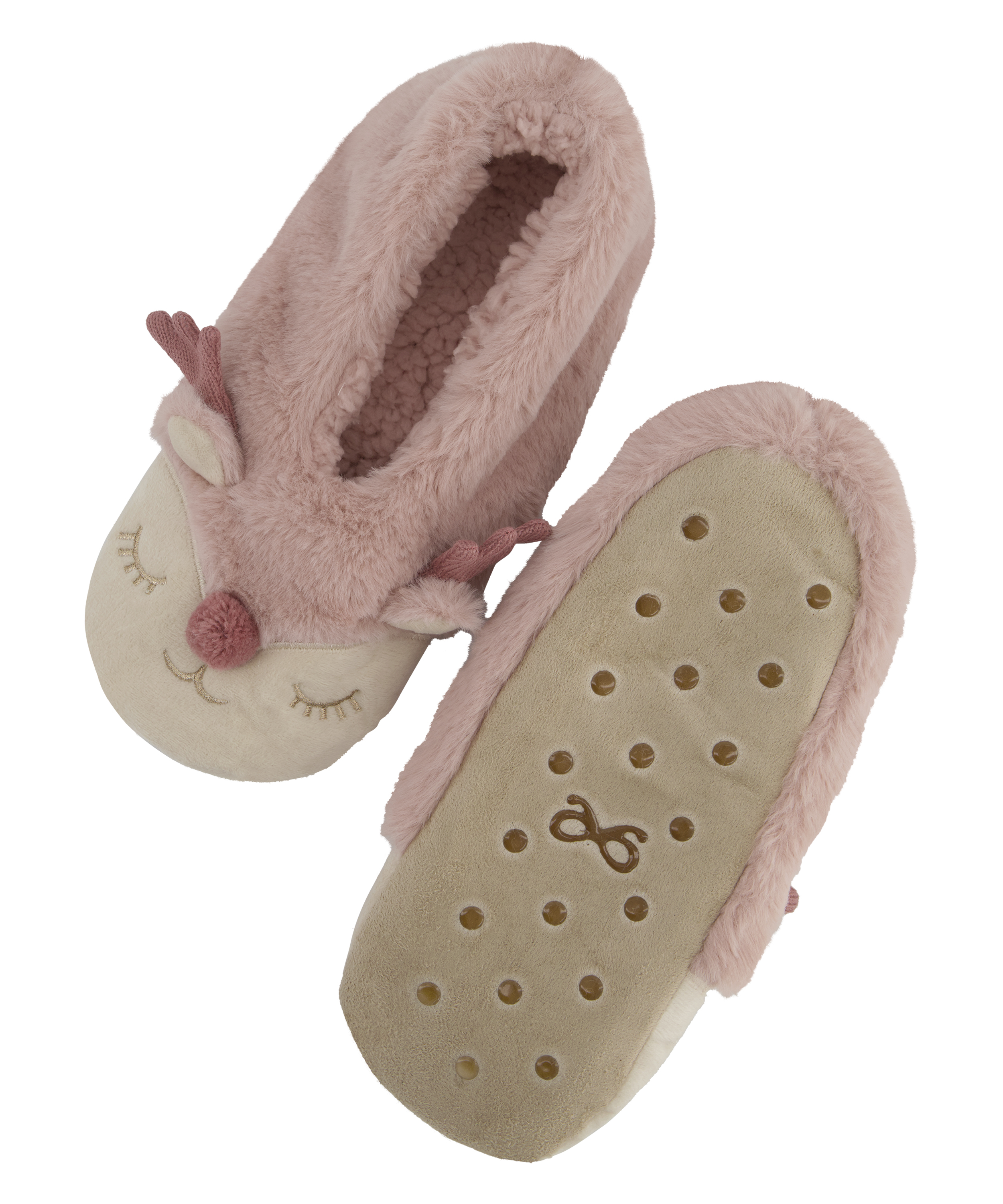 Ballerines Cosy Animal, Rose, main