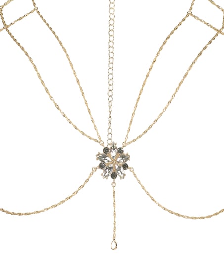 Bralette Chain Top, Gelb