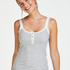 Singlet top cami rib lace, Grau