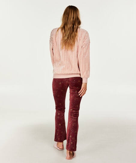 Top polaire &agrave; manches longues, Rose