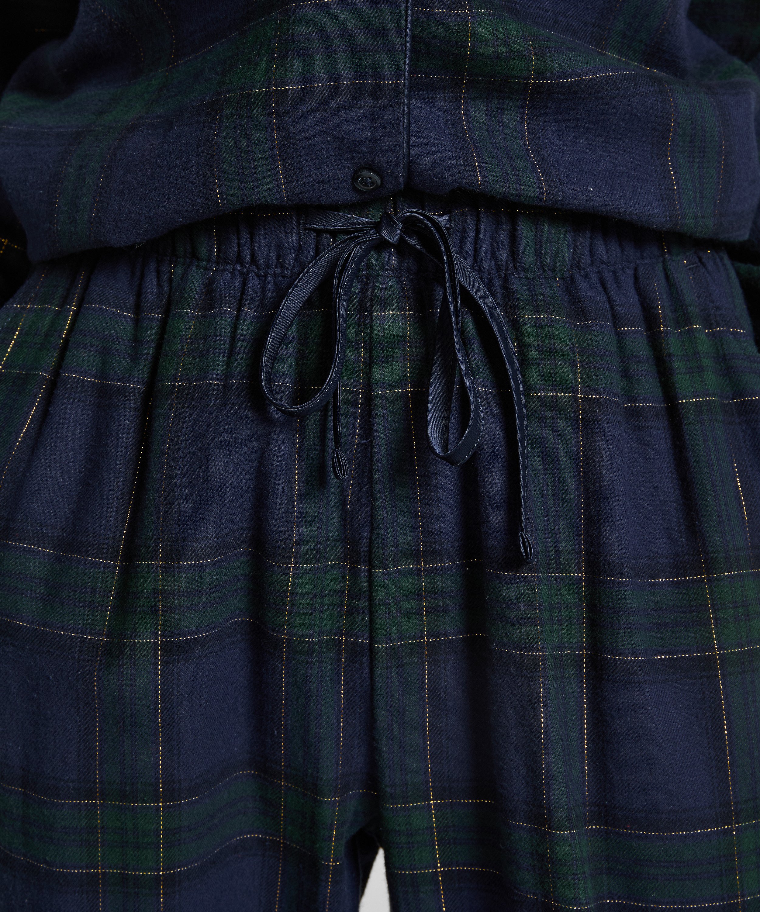 Pyjamahose aus Flanell, Blau, main