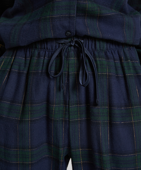 Pyjamahose aus Flanell, Blau