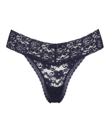 Besonders niedriggeschnittener V-String, Blau