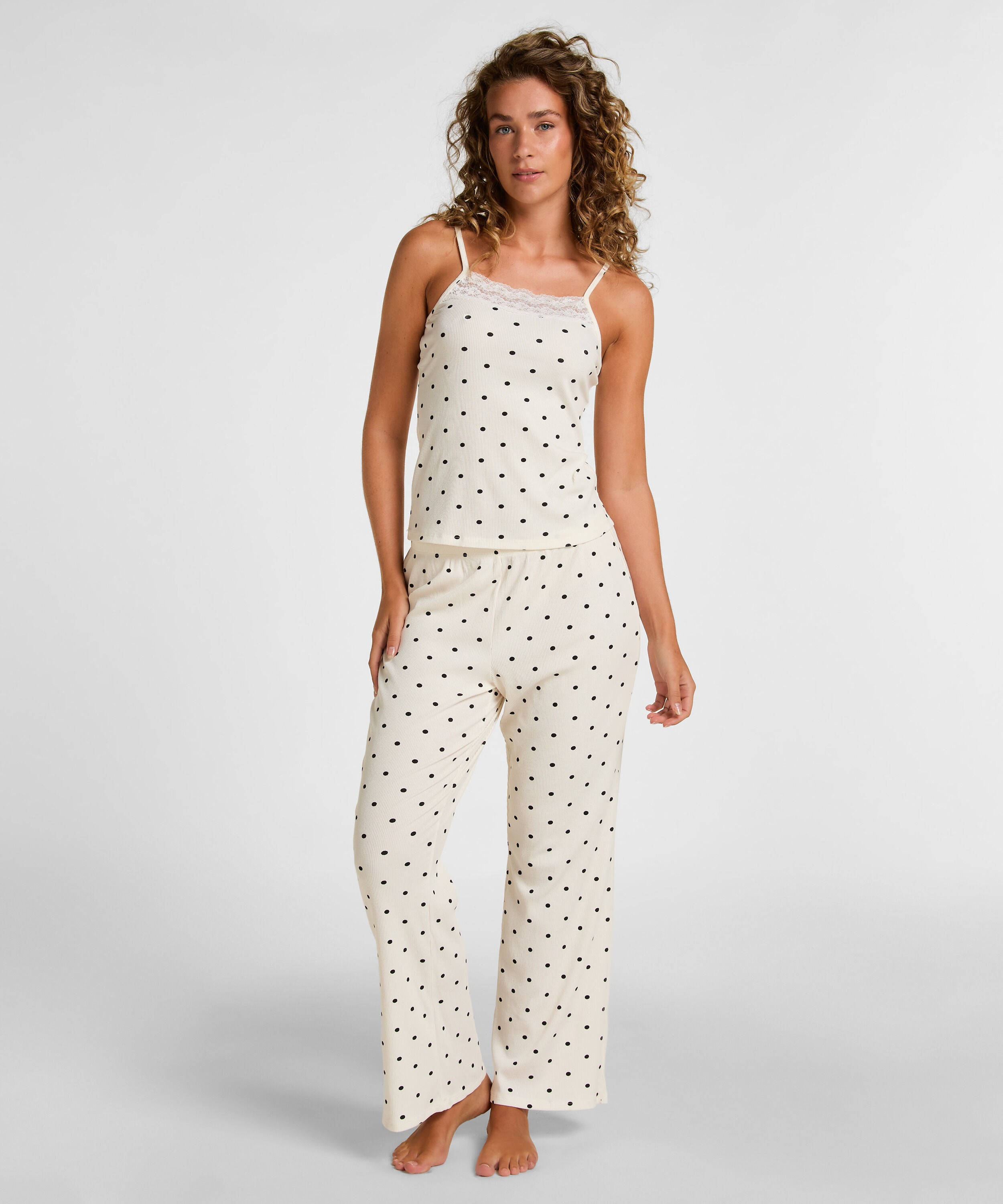 Ensemble Pyjama Dots, Blanc Ensemble Pyjama Dots, Blanc