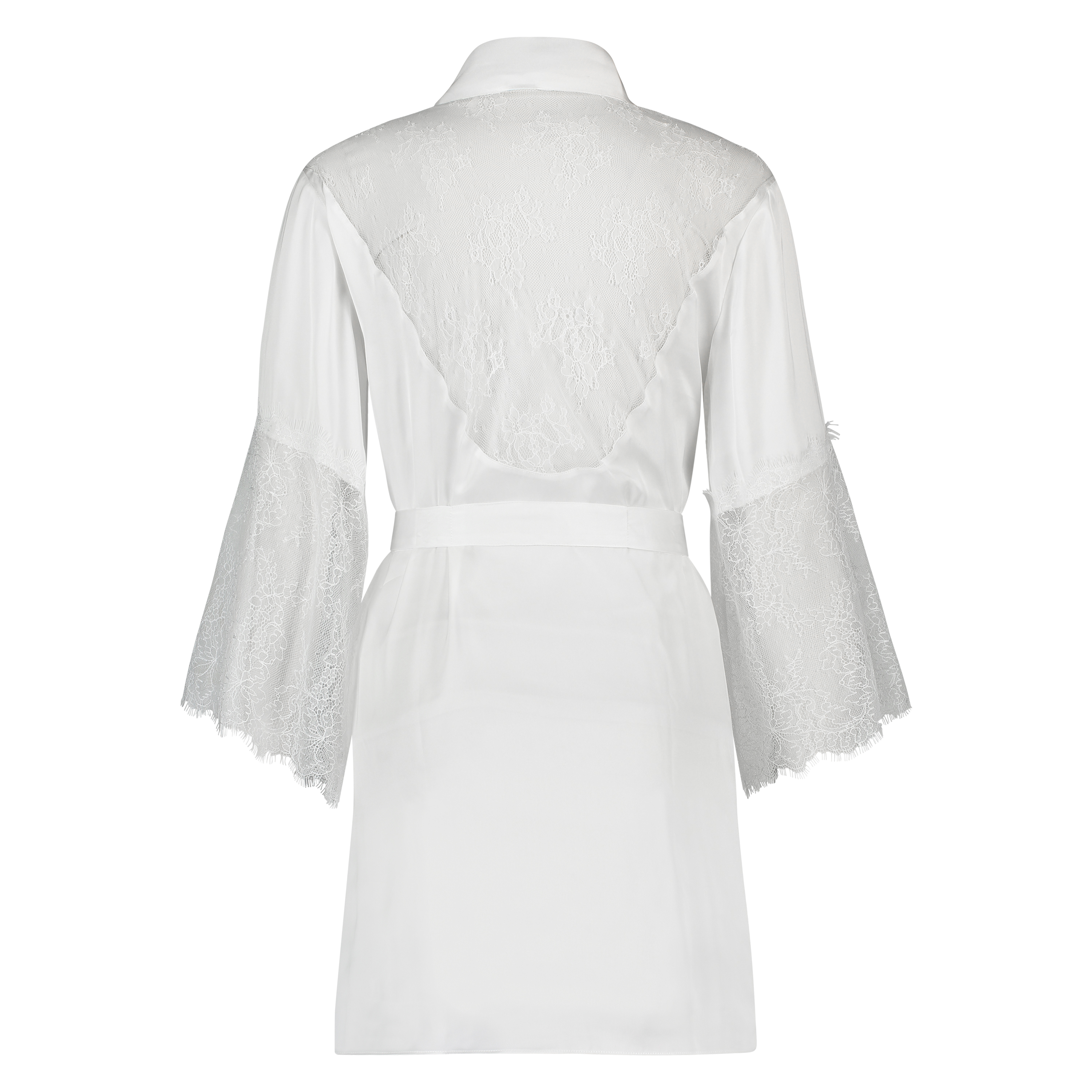 Kimono Satin Lily, Blanc, main