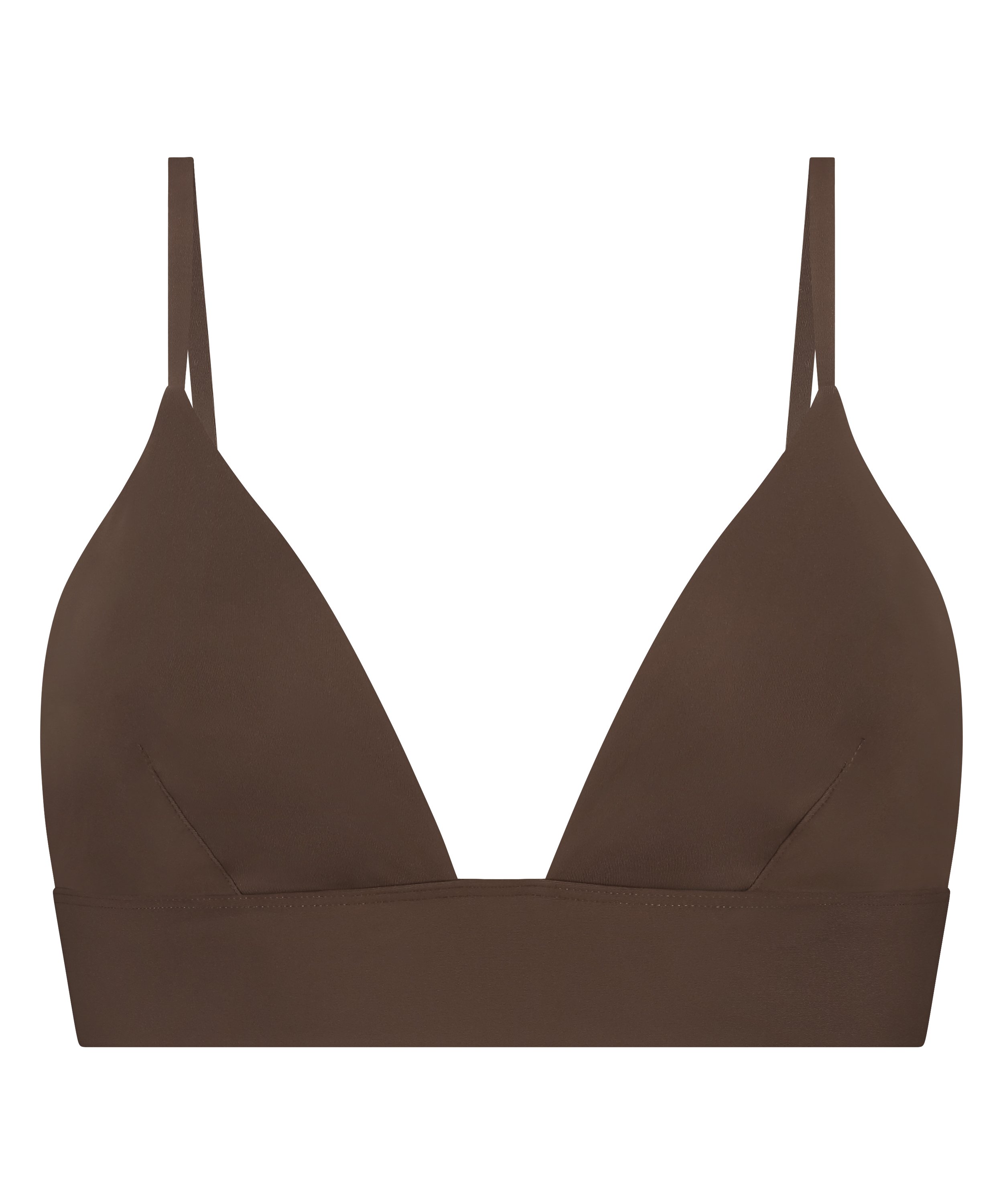 Triangel Bralette Smooth, Braun, main