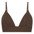 Triangel Bralette Smooth, Braun