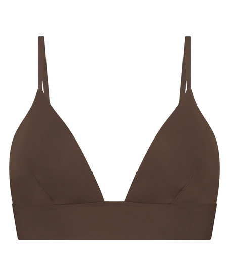 Triangel Bralette Smooth, Braun