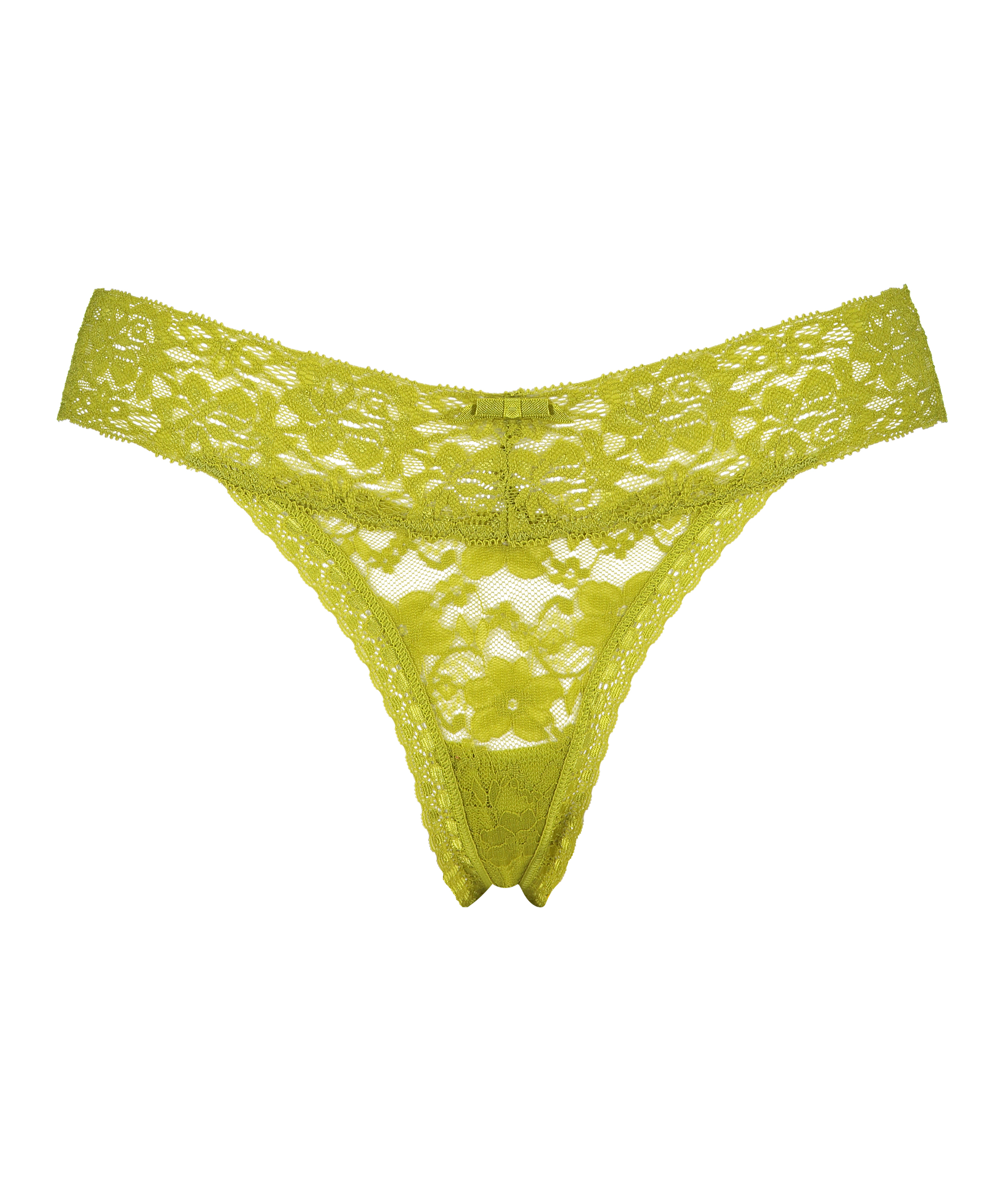 String en V taille extra basse, Vert, main