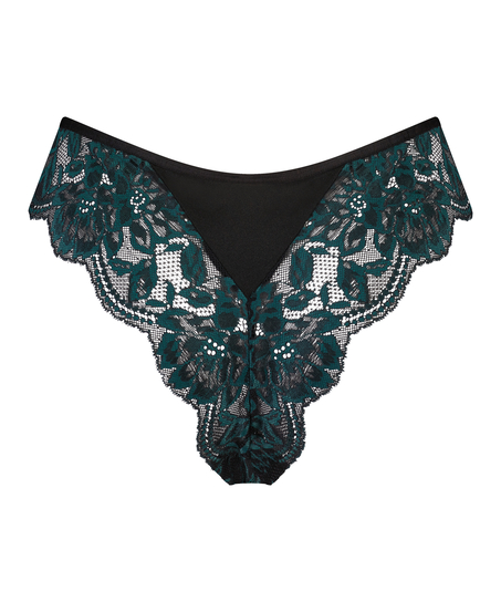 Brazilian-Slip mit hohem Beinausschnitt Leona, Schwarz