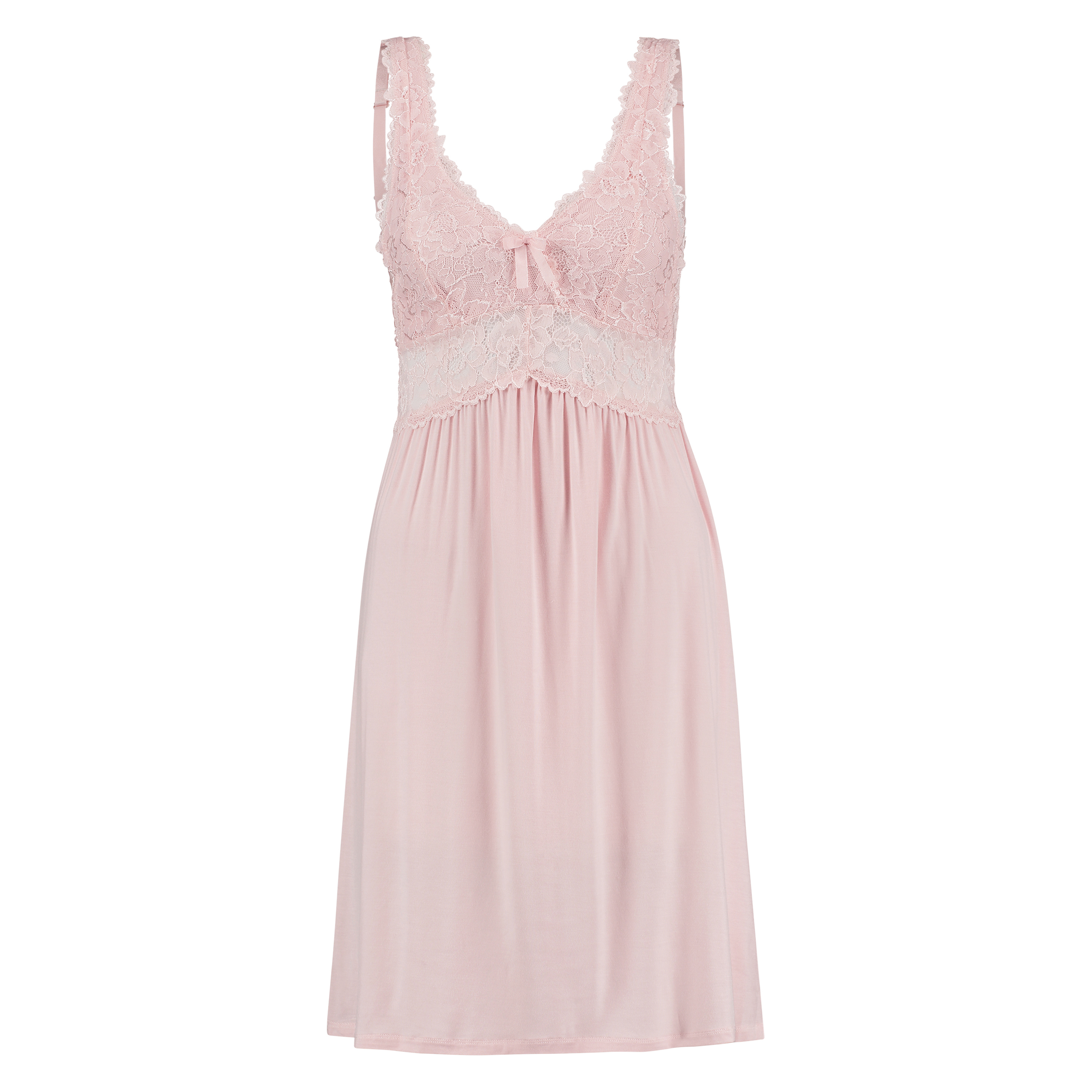 Slipdress Modal Lace mit Spitze, Rose, main