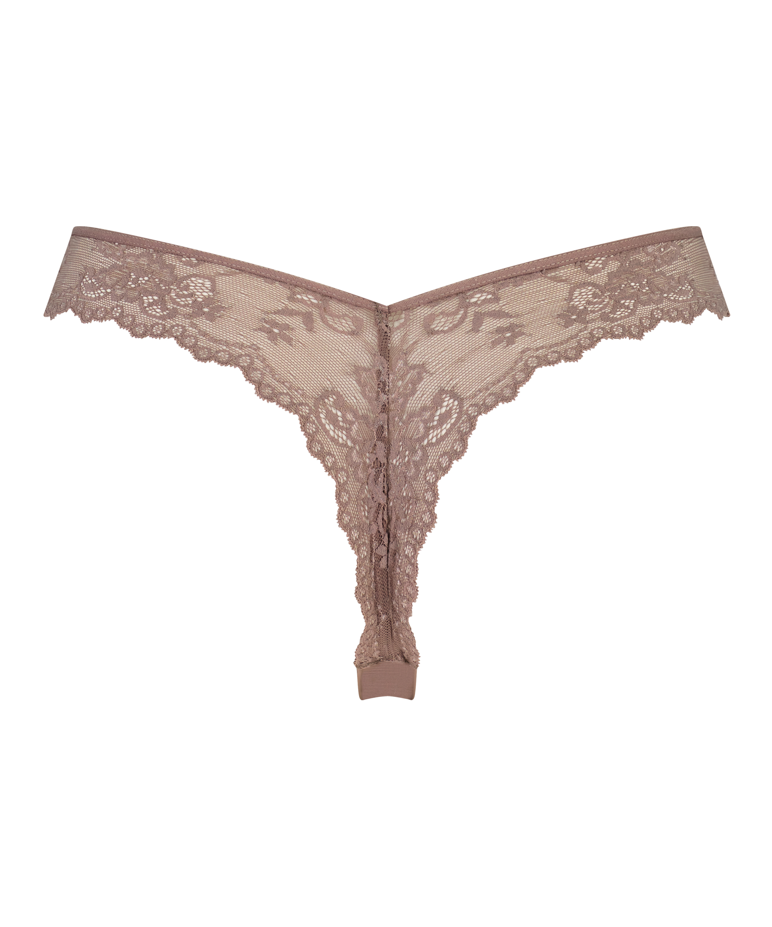 String Invisible Lace back, Marron, main