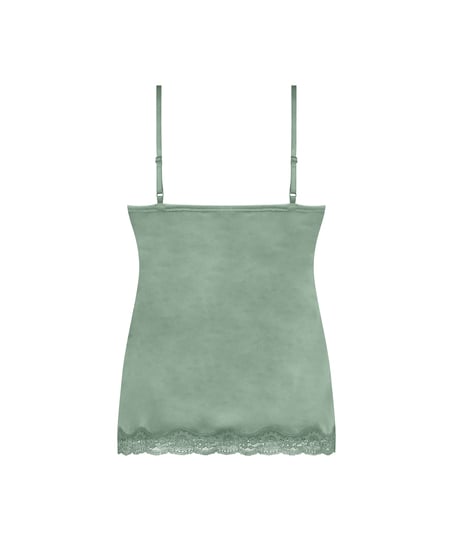 Camisole velours Dentelle, Vert