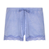 Short velours dentelle, Bleu