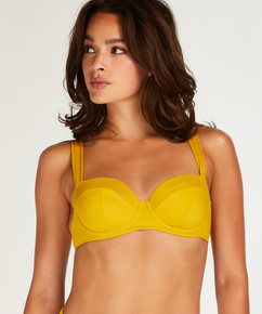Nicht-vorgeformtes Bügel-Bikini-Top Caicos, Gelb
