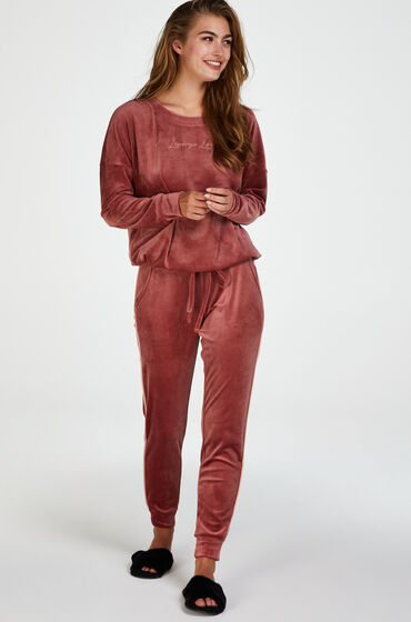 Hunkemöller Petite Pantalon de jogging Velours Rose