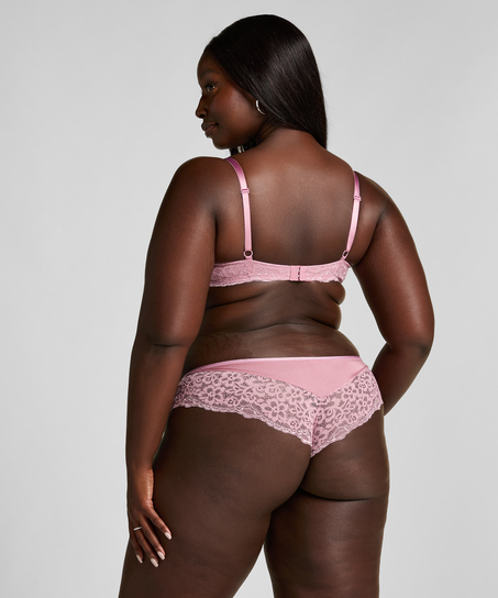 Unwattierter Bügel-BH Marine, Rose