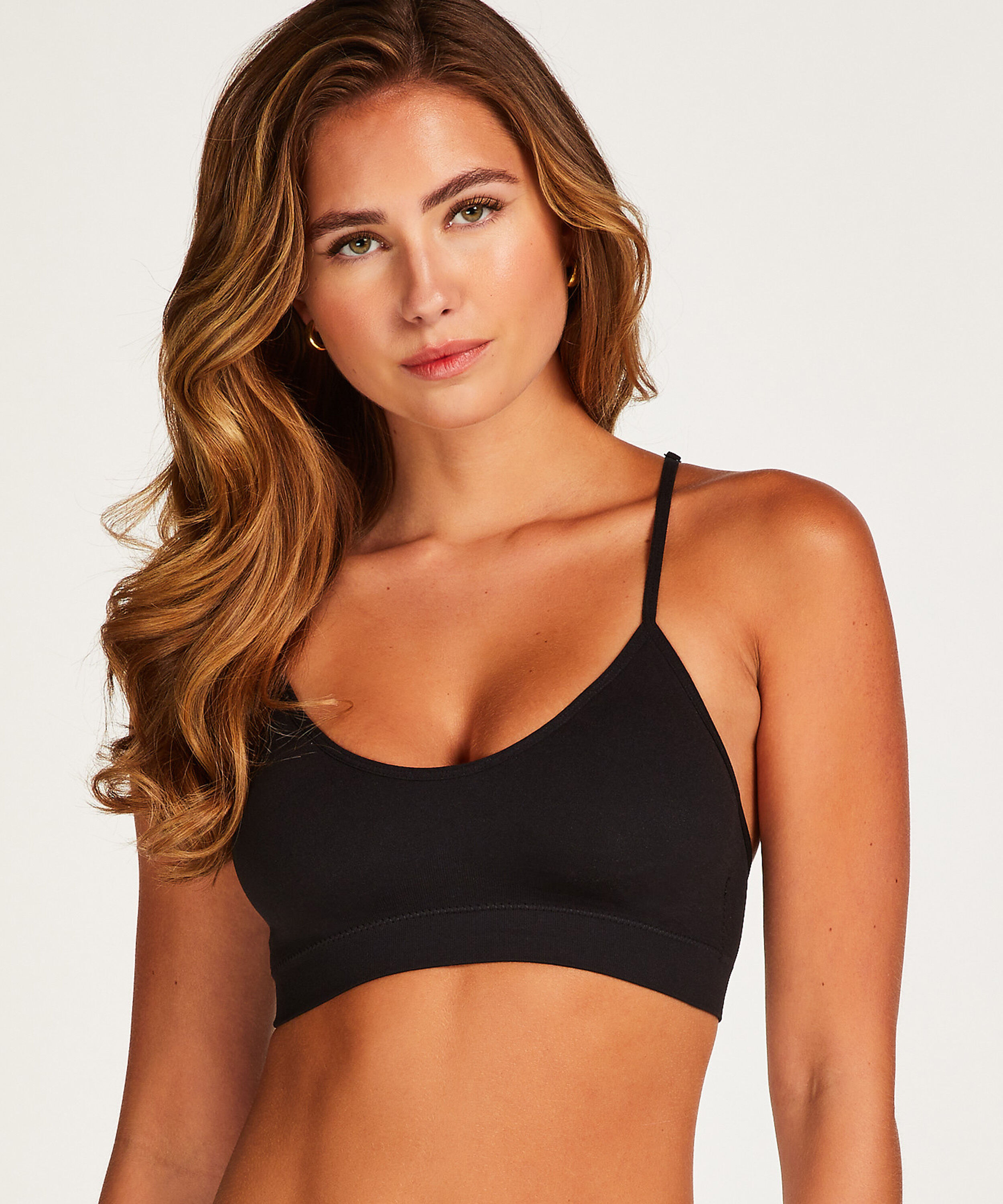 Nahtloser Bralette Marine, Schwarz