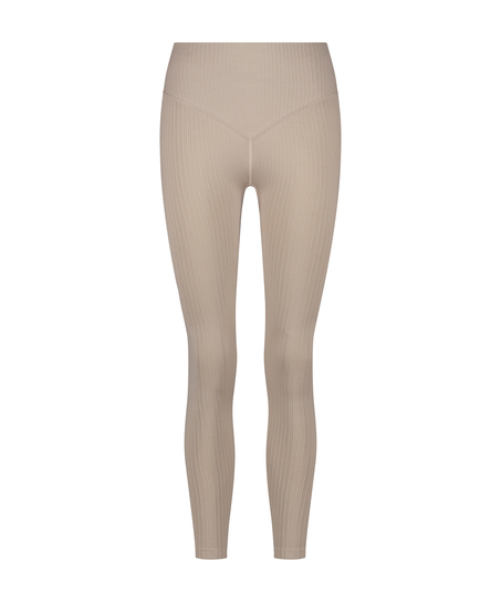 HKMX High Waisted nahtlose Sportleggings, Beige