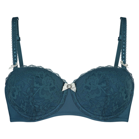 Soutien-gorge &agrave; armatures pr&eacute;form&eacute; sans bretelles Maya, Bleu