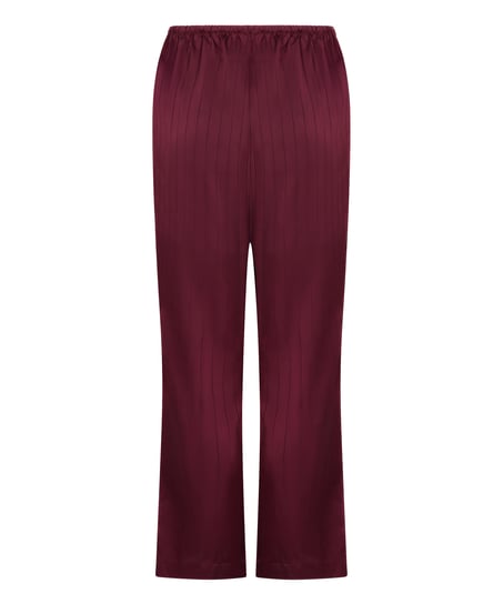Pantalon à rayures en satin, Violet