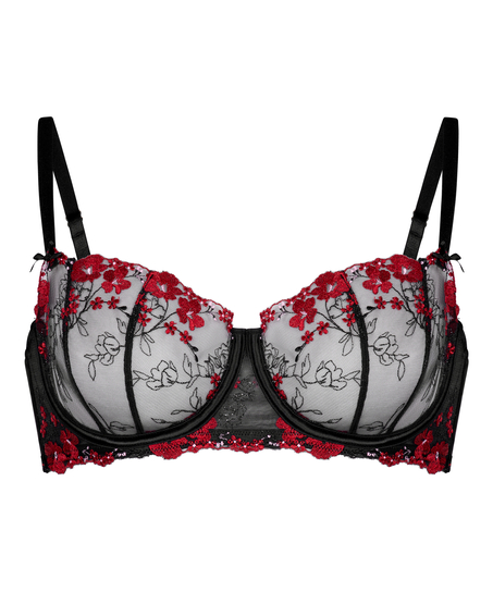 Soutien-gorge &agrave; armatures non-rembourr&eacute; Peonie, Noir