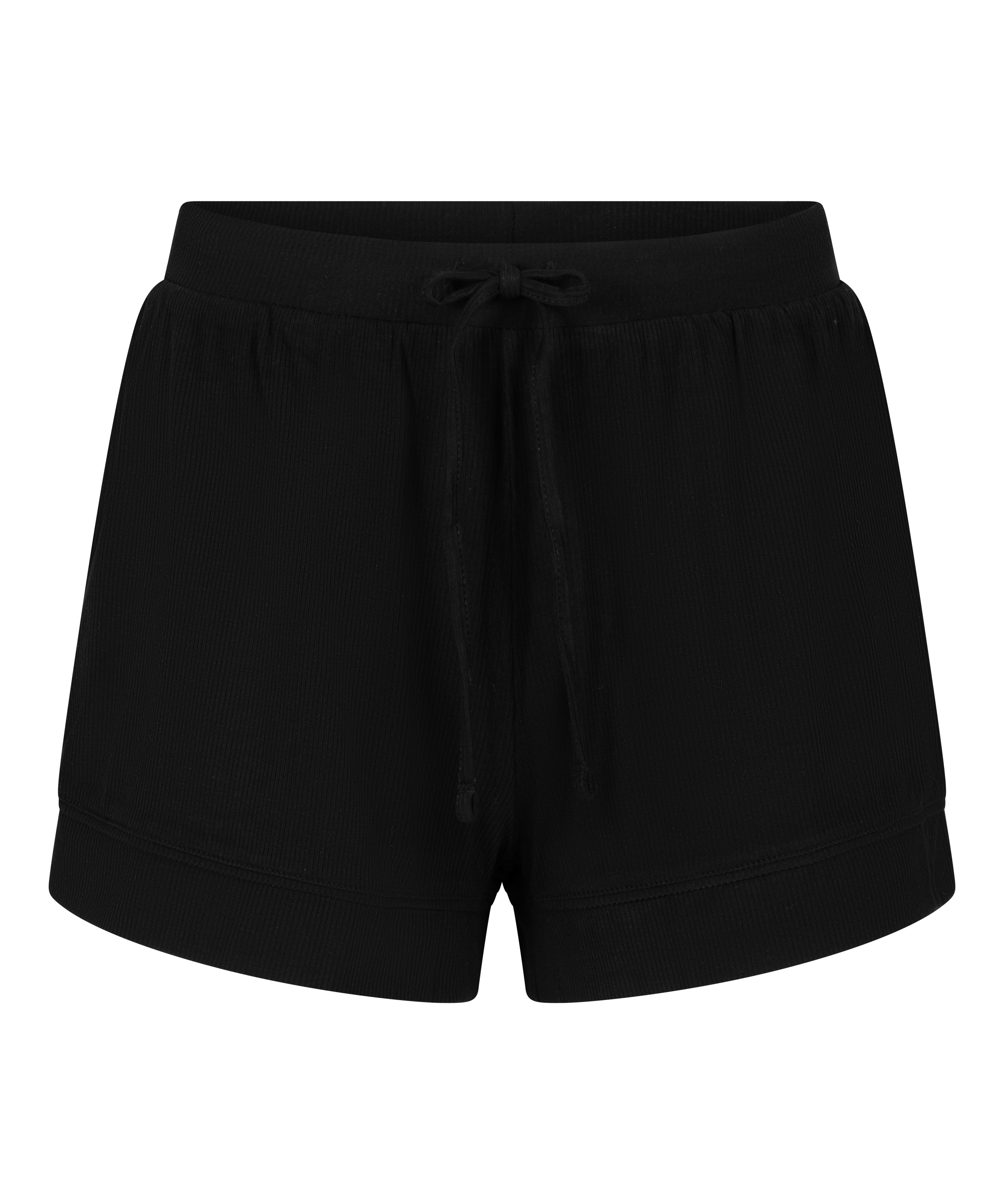 Essential-Shorts aus Ripp-Jersey, Schwarz, main