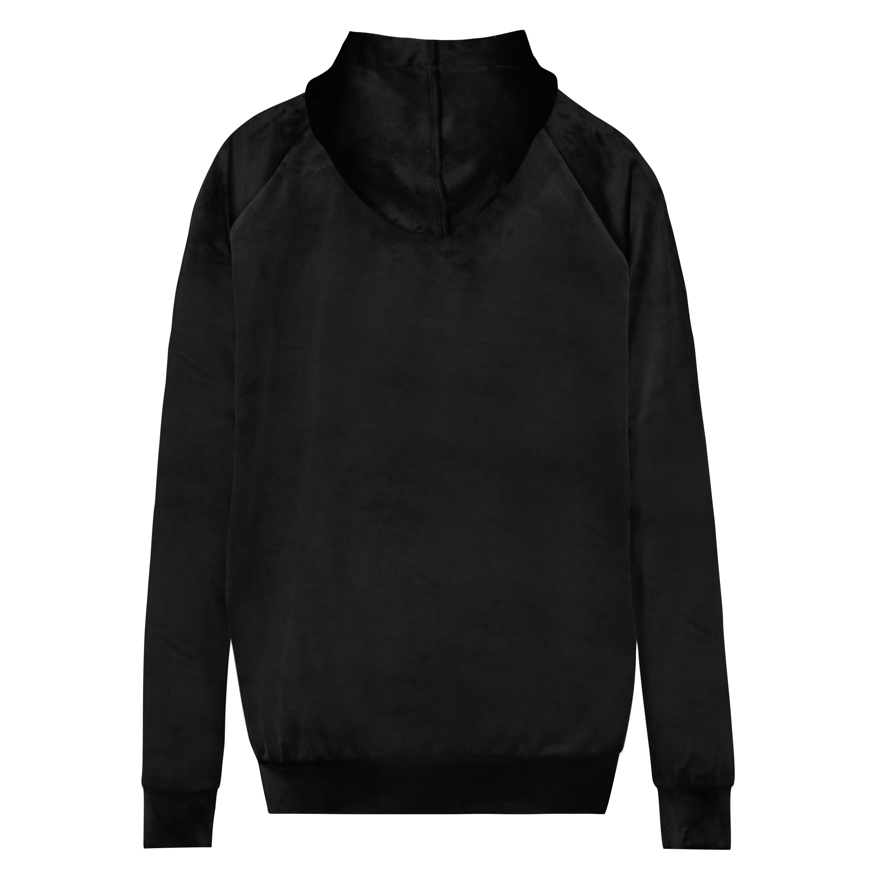 Langarm-Pyjamatop Velours, Schwarz, main