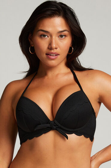 Image of Hunkemöller Vorgeformtes Push-up Bügel-Bikinitop Scallop Cup A - E Schwarz