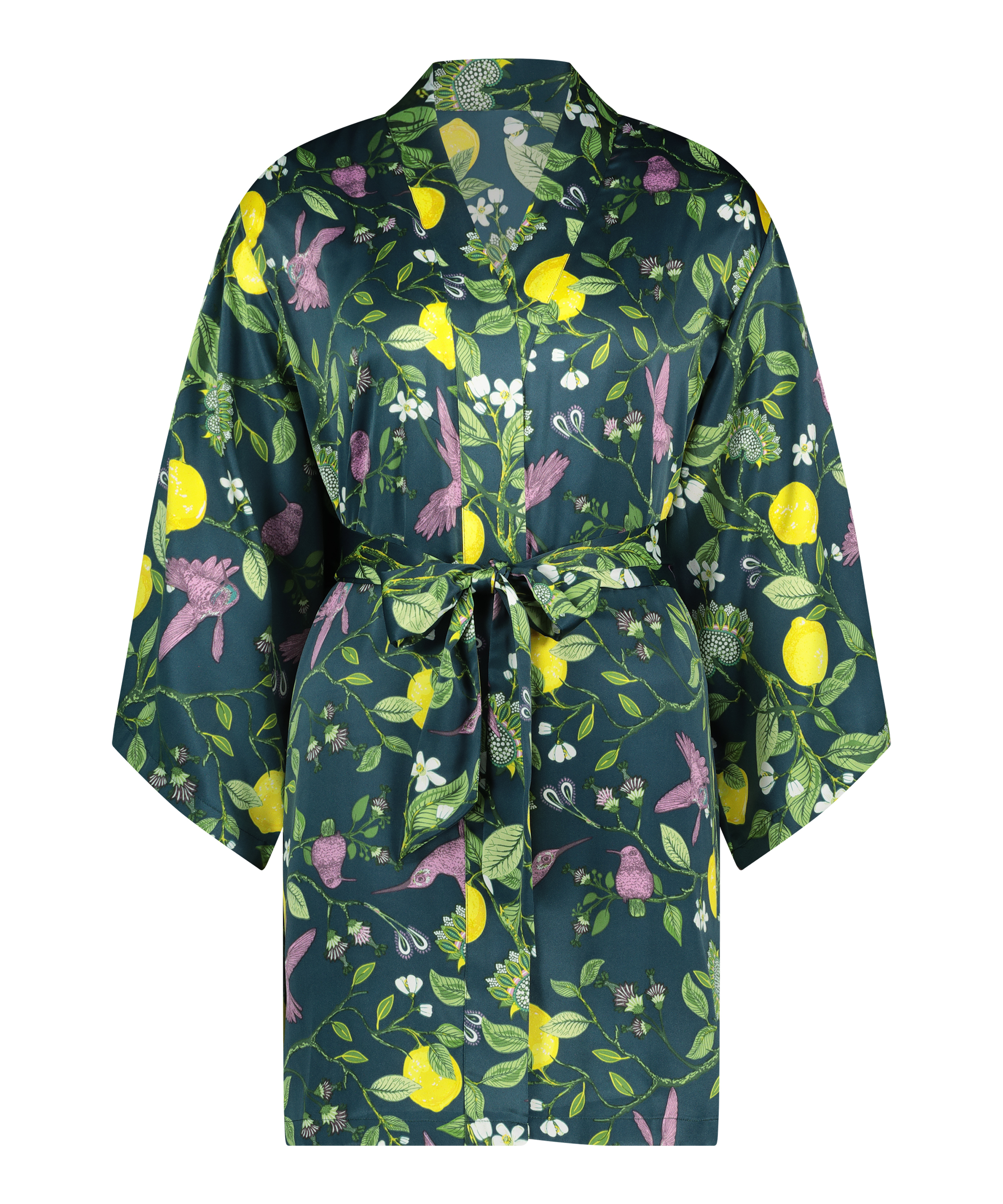 Kimono Satin, Blau, main