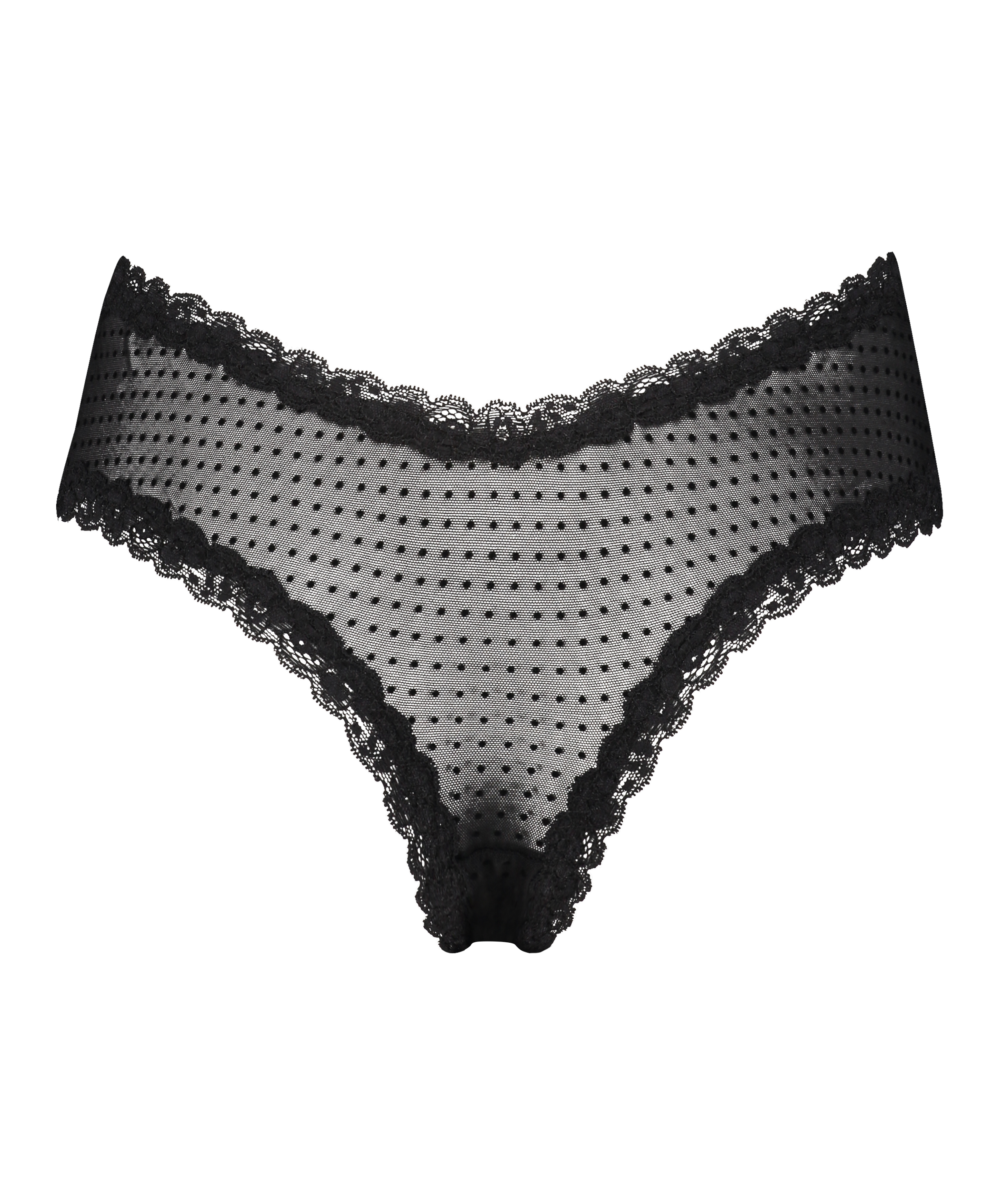 Slip brésilien V-shape mesh, Noir, main