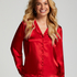 Langarmjacke Satin, Rot
