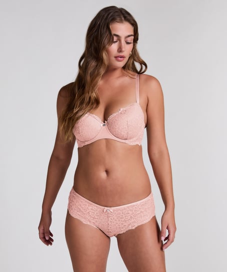 Slip brésilien Marine, Rose