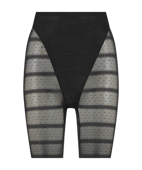 Straffende corrigerend Mesh-Hose, Schwarz