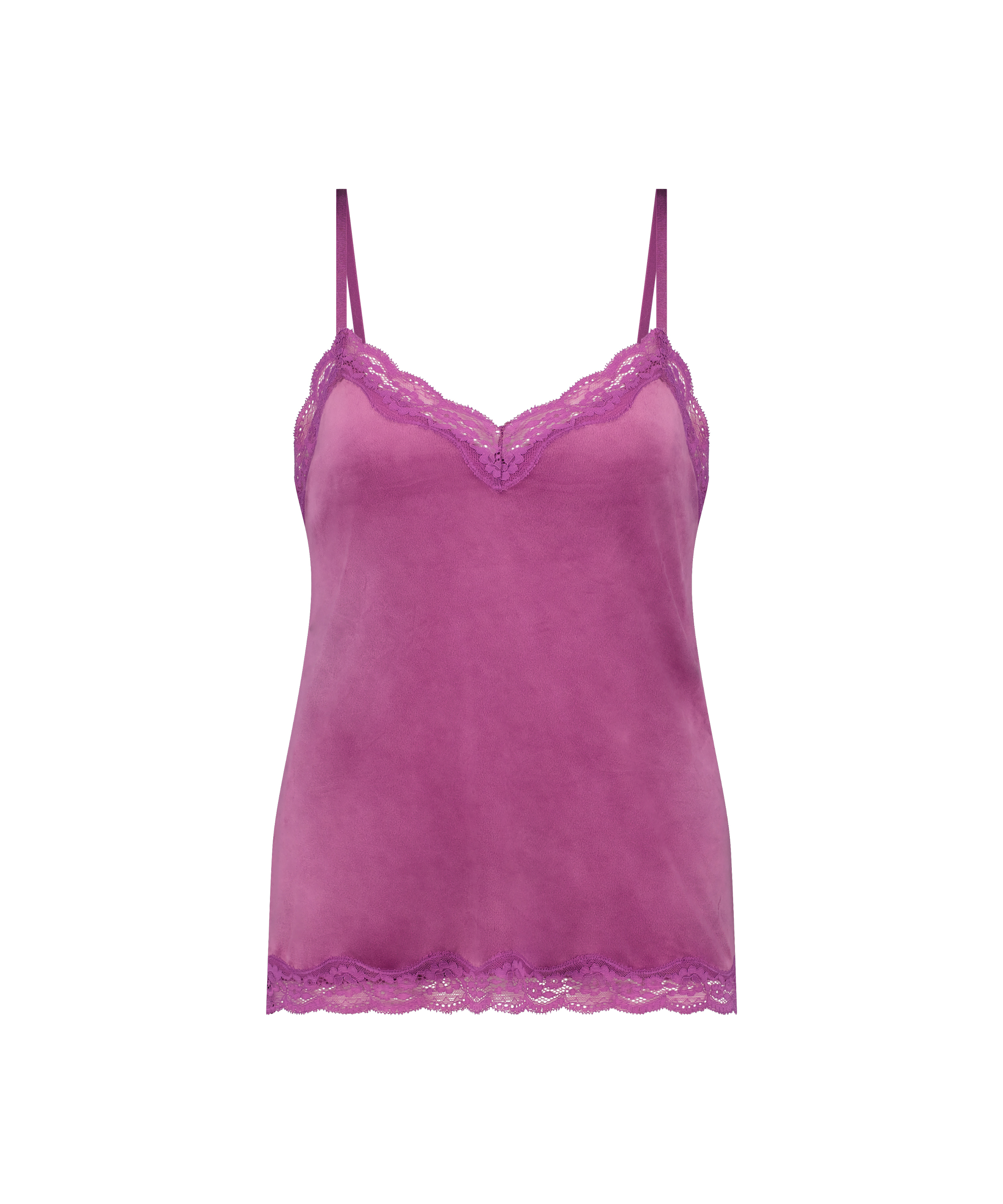 Cami Top Velours Lace, Lila, main