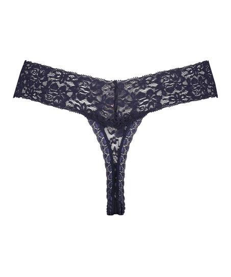 Besonders niedriggeschnittener V-String, Blau